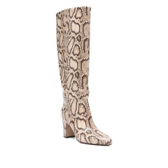 Paris Texas Python Print Boots 80mm Heel - 39.5 Naturale - Picture 3 of 5